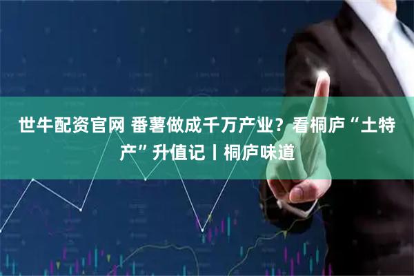 世牛配资官网 番薯做成千万产业？看桐庐“土特产”升值记丨桐庐味道