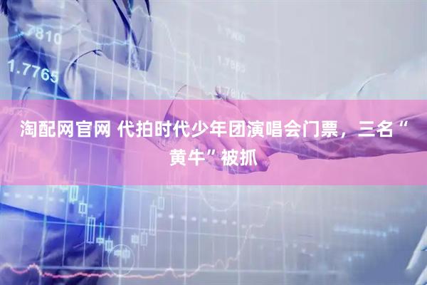 淘配网官网 代拍时代少年团演唱会门票，三名“黄牛”被抓